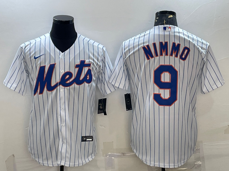 Men's New York Mets Brandon Nimmo #9 White Home Official Jersey